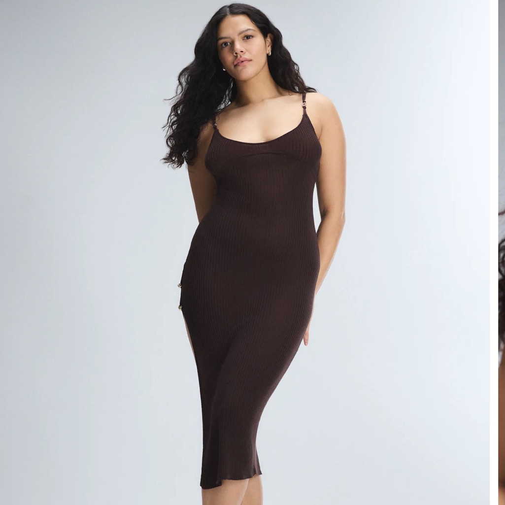 Savage X Fenty Featherweight Knit Slit Dress